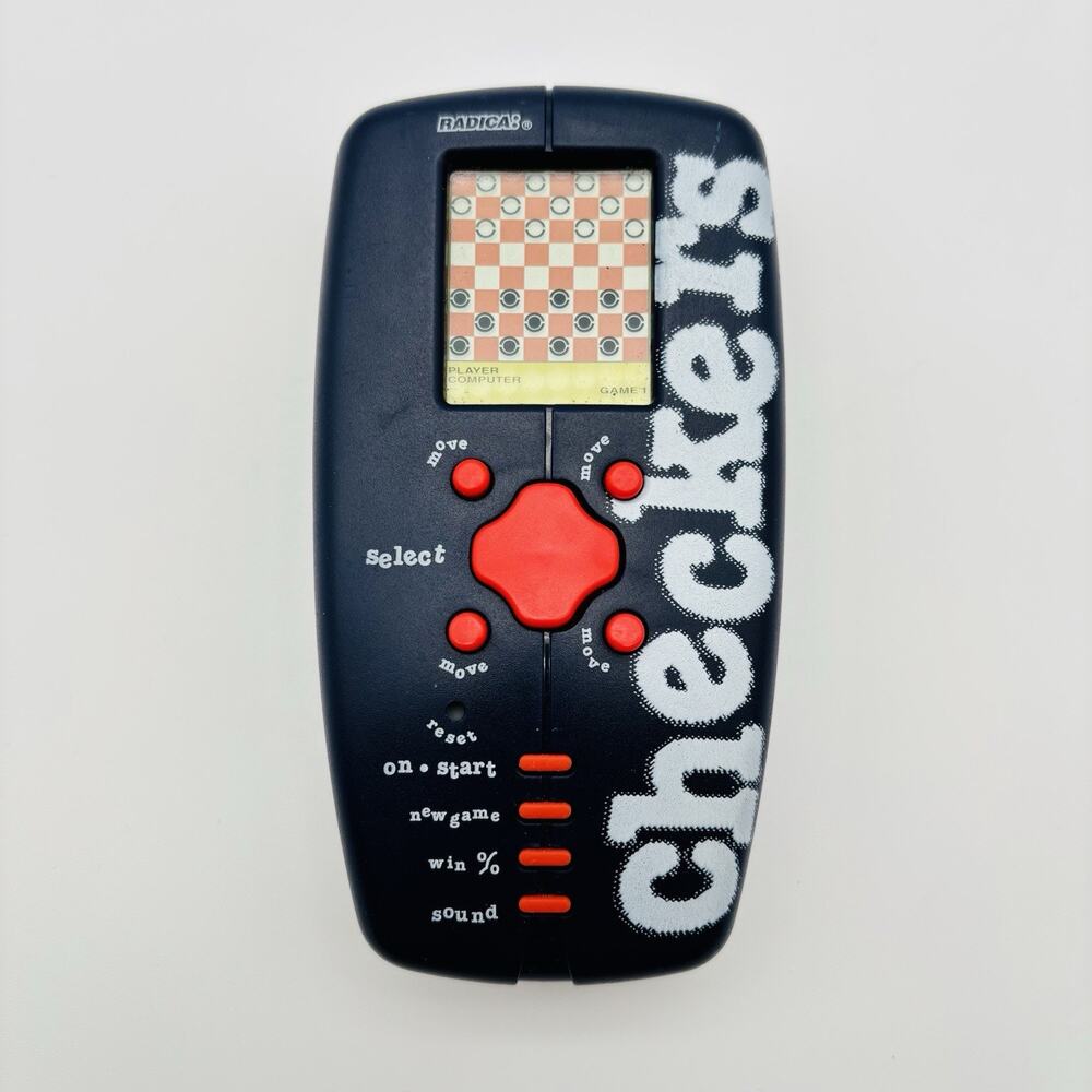 1998 Checkers Radica Handheld Video Game ***Tested & Working*** Vintage.